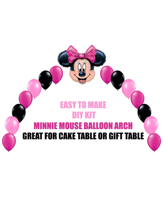 Pink Minnie Mouse Birthday Balloons Minnie Party Decor Cake Etsy