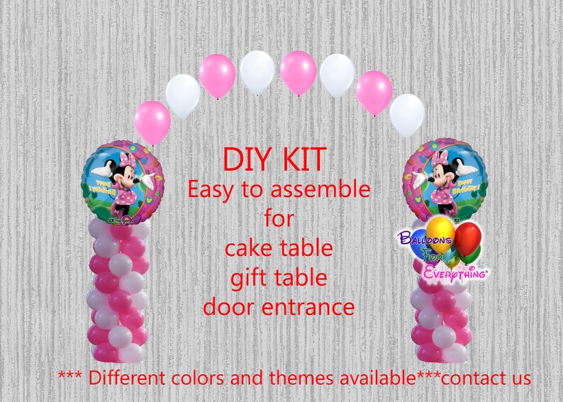 Pink Minnie Mouse Birthday Balloons Minnie Bowtique Balloons Etsy