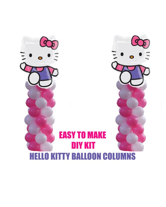 Hello Kitty Birthday Balloons Hello Kitty Party Decorations Diy Kit Easy To Assemble Hello Kitty Balloon Column Decorations Baby Shower