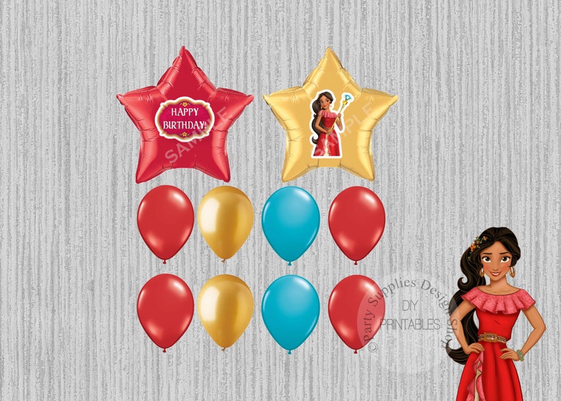 ELENA OF AVALOR 15 pc Happy Birthday Party Balloons Decoration Supplies
