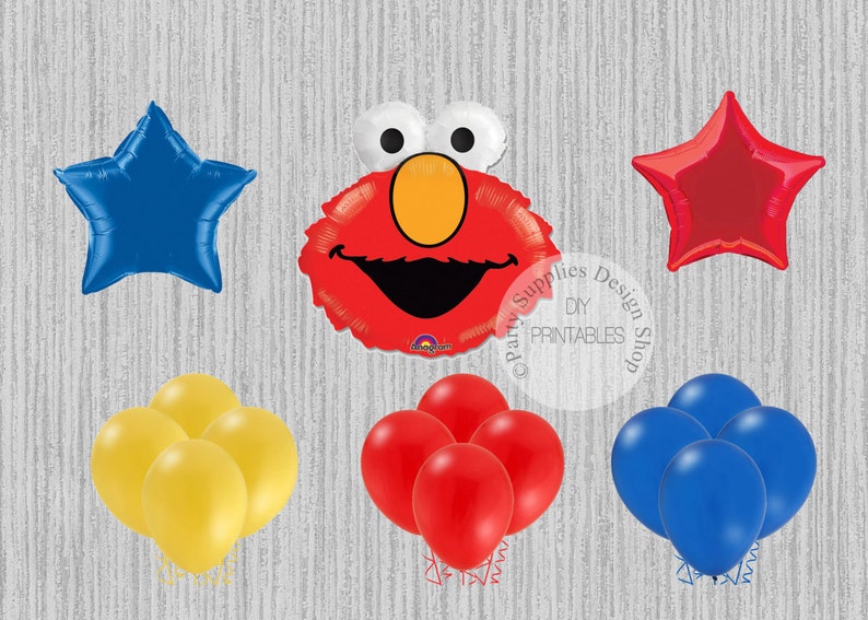 Balloons Sesame Street party Elmo Party Balloons Elmo Birthday Balloons Elmo Foil Mylar Latex Balloons Sesame Street Party Decorations