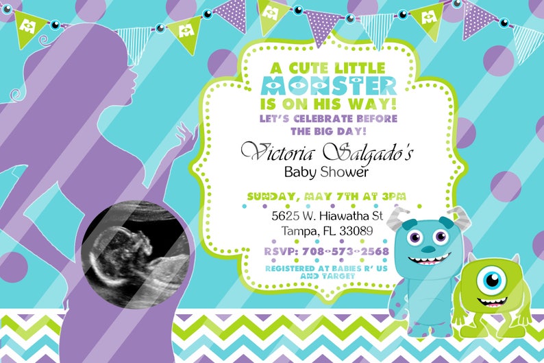 Baby Monsters Baby Shower Invitations Monsters Baby Shower Etsy
