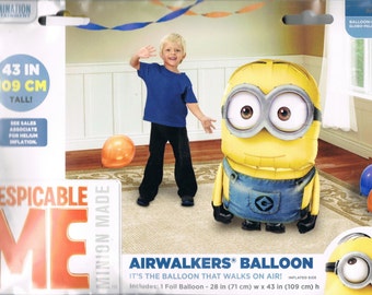 HUGE 46" Despicable Me MINIONS Airwalker Jumbo Birthday Balloon, Minions Party Balloons, Minions Birthday Decorations, Minions Supplies