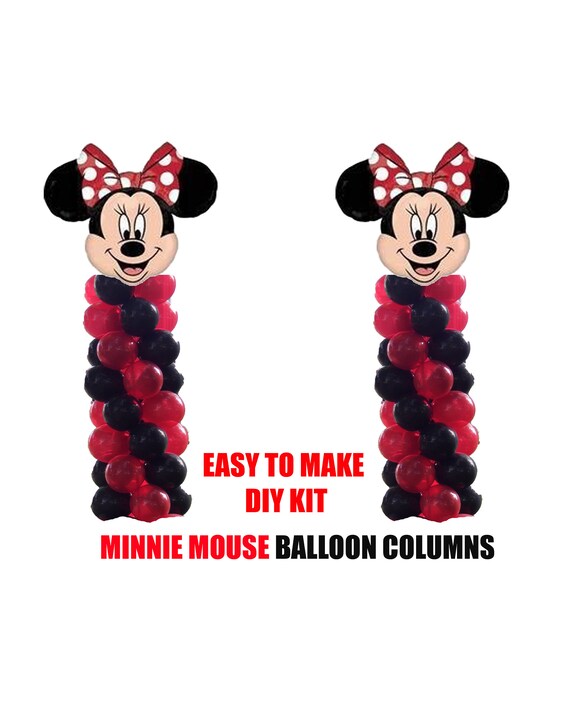 Red Minnie Mouse Birthday Balloons Red Minnie Party Etsy
