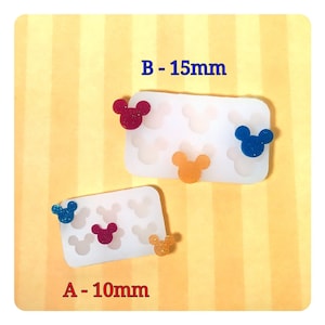 Stampo in silicone Topolino per resina, stampo Mickey Mouse orecchini e decorazioni in resina, stampo Topolino piccolo resina epossidica