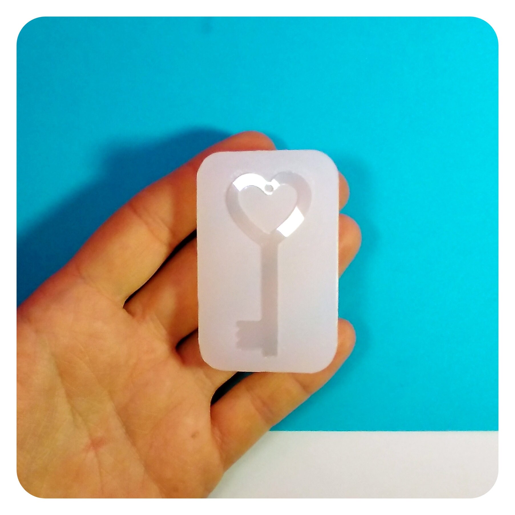 Heart key mold silicone mold keyring mold epoxy resin mold Etsy
