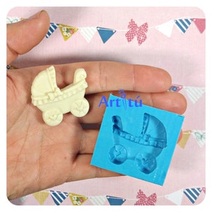 Stampo in silicone passeggino neonato, stampi in silicone neonato, stampo culla neonato, stampo carrozzina neonato.