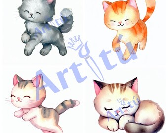 Best clipart 25 cute Kitty image download, cat image for scrapbooking, cute cat digital art, best ai generated art, cute Digital art