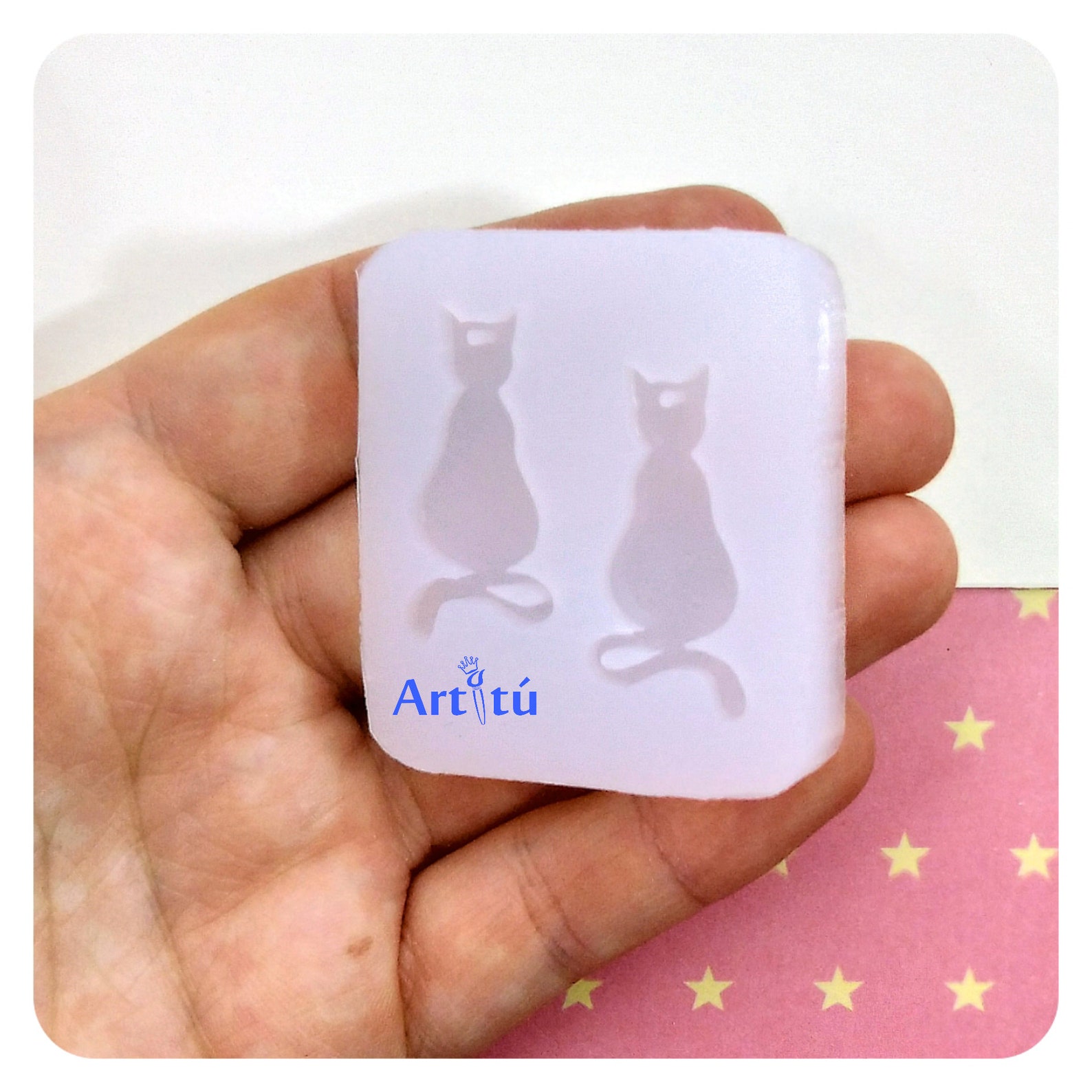 Stampo Silicone N°10 Per Fare Degli Orecchini In Resina 14x14 Cm X1 P 287361