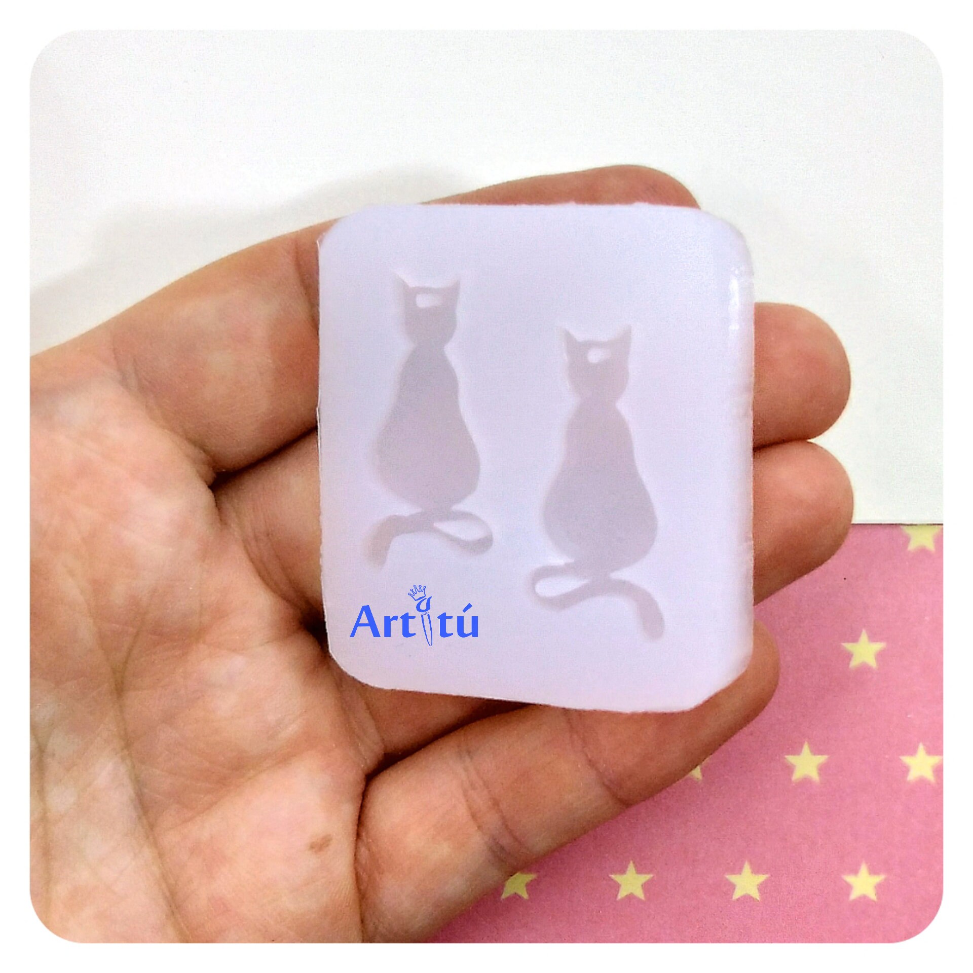 Stampo in silicone per gatti, stampo per candele in silicone per gatti, forma per animali e