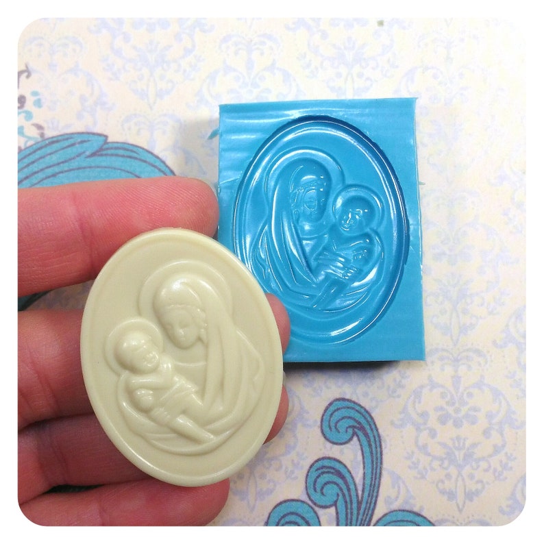 Madonna With Child Mold Religious Silicone Mold Christian Etsy
