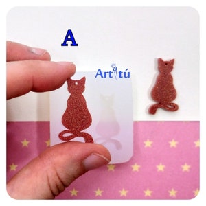 Cat earring mold, clear silicone mold, Rabbit mold, resin mold, horse mold, animal mold, molds for UV resin and epoxy resin, silicone moulds