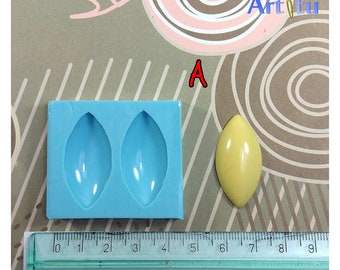 Navette mold resin silicone mold for jewelry 32x17mm earrings mold