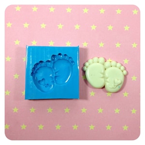 Baby shower mold baby feet with Heart balloon shape original design handsculpted subject, mold foot