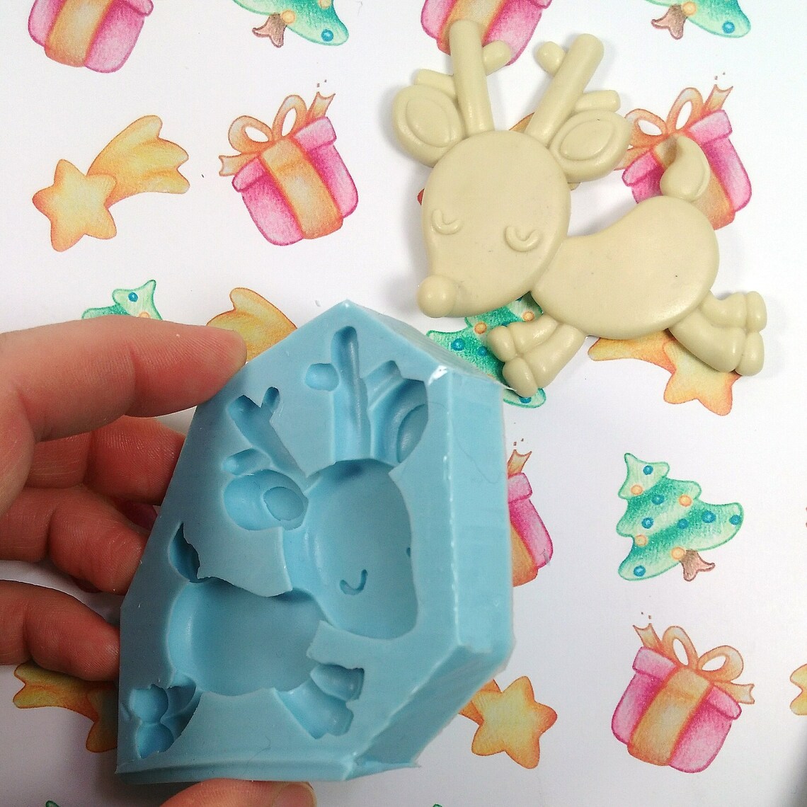 Christmas Molds Reindeer Mold Christmas Ornament Silicone Etsy New