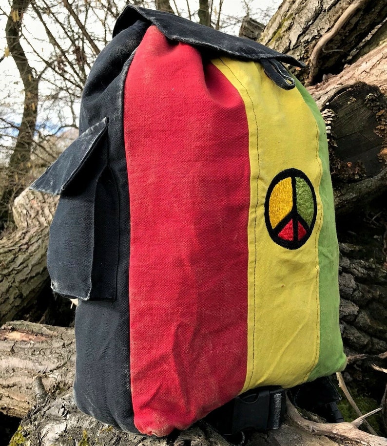 Rasta Boho Hippy Backpack Bag Hippie Beach Handbag Shoulder Festival Rucksack image 2