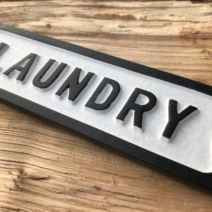 NEW Antique / Retro Style Handmade Laundry Utility Room Iron Sign Plaque Kitchen House Vintage Sign Style image 2