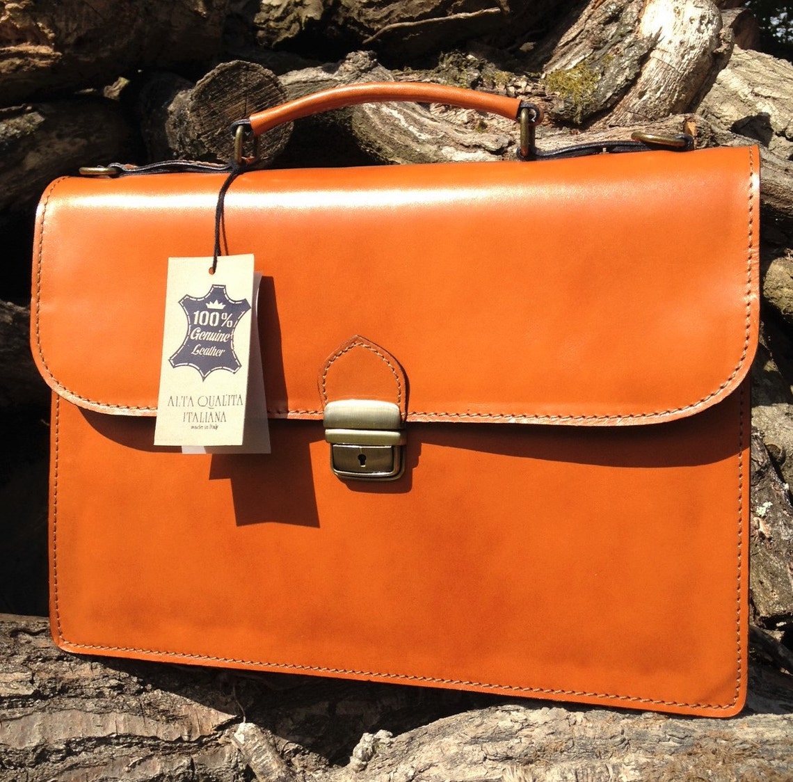 15 Hand Made Leather Briefcase Italian Leather Satchel Etsy