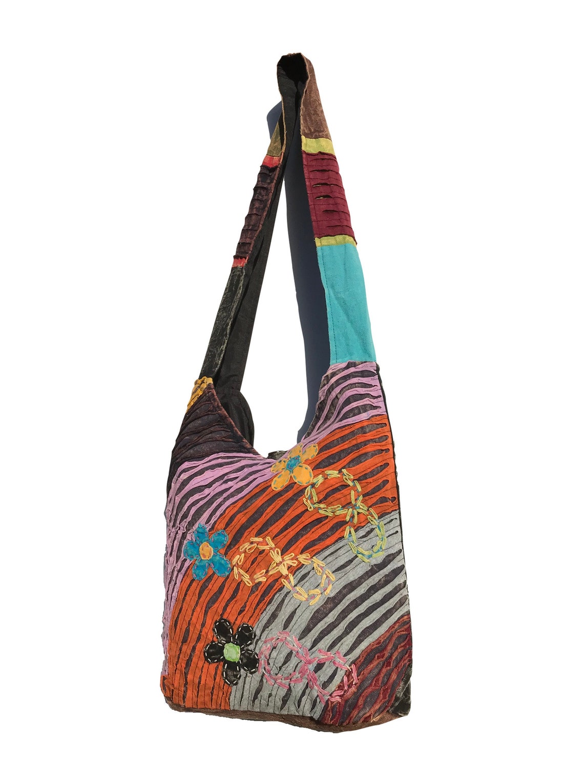 Boho Hippy Sling Bag Hippie Beach Handbag Shoulder Flower - Etsy UK