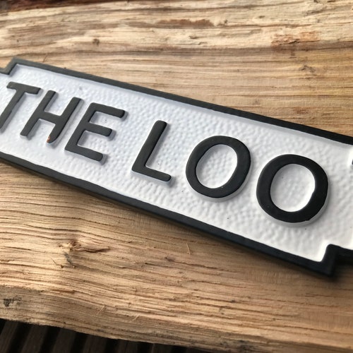 Railway Vintage Toilet Door Sign Cast Metal Bathroom Wc Etsy