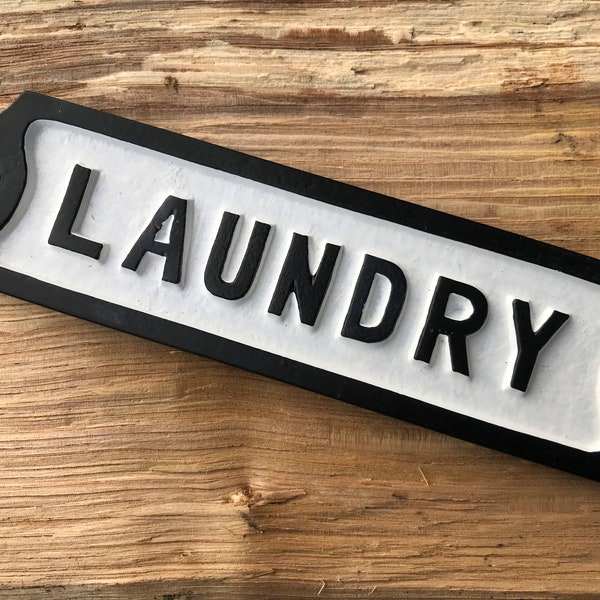 NEW Antique / Retro Style Handmade Laundry Utility Room Iron Sign Plaque Kitchen House Vintage Sign Style
