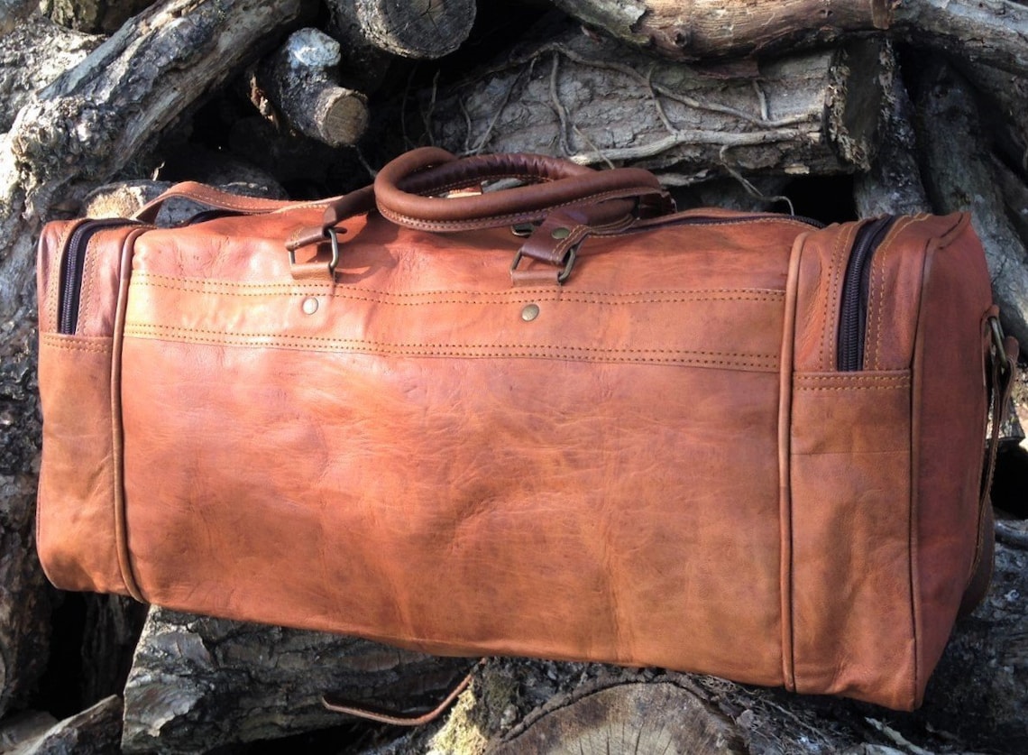Leather Weekender Duffle Bag Leather Weekend Bag Leather Etsy UK