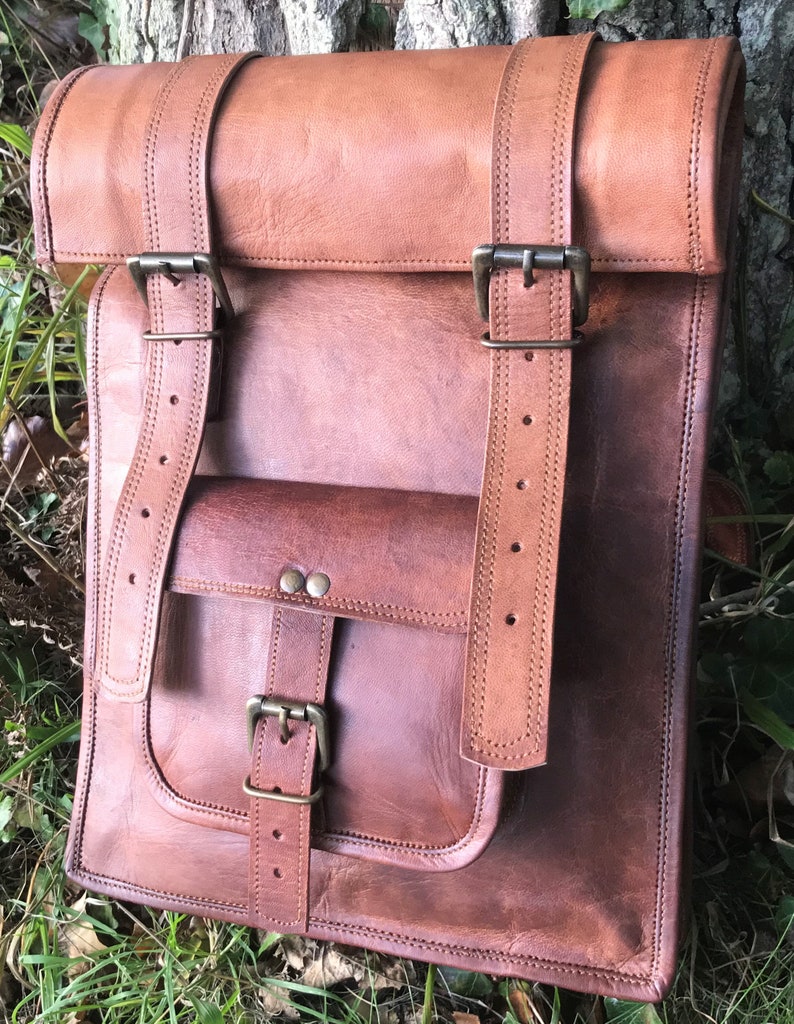 Leather Backpack Leather Bag Leather Rucksack Leather Etsy