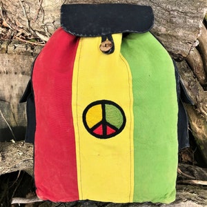 Rasta Boho Hippy Backpack Bag Hippie Beach Handbag Shoulder Festival Rucksack image 1