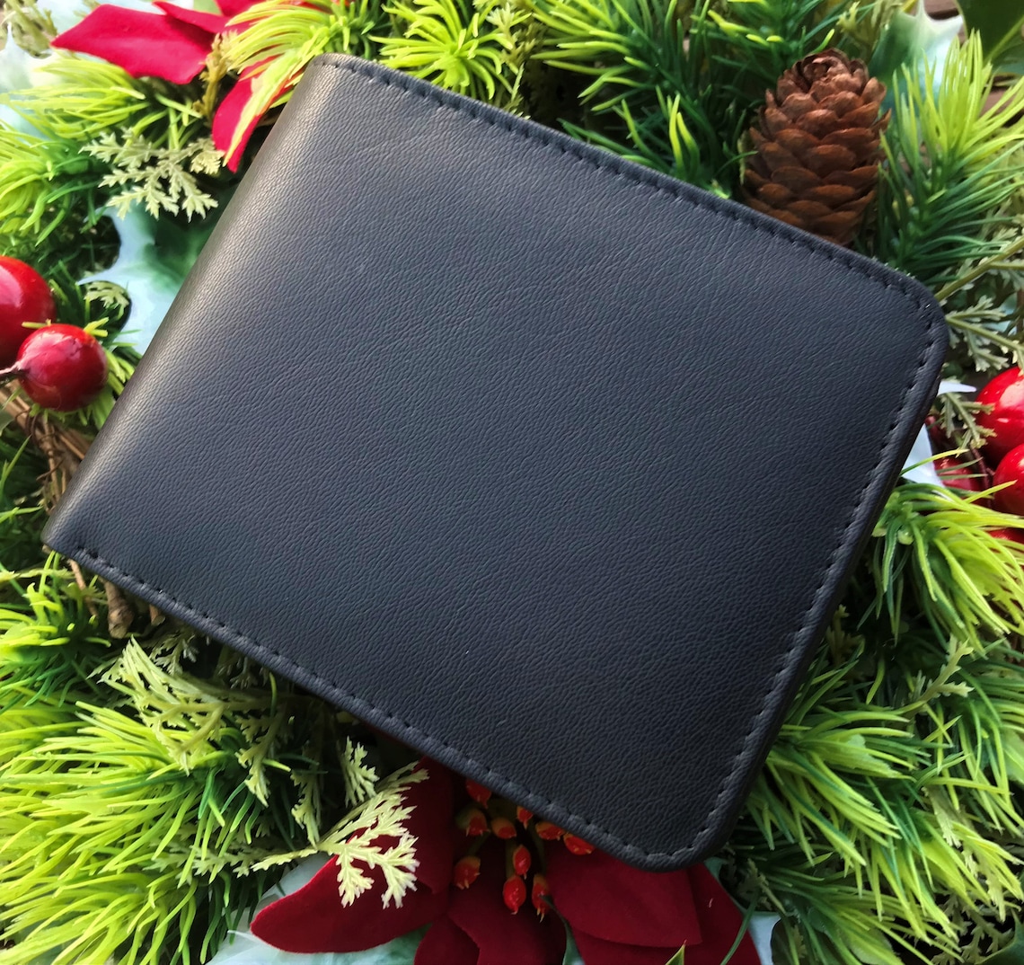 Hand Made Leather Wallet Black Leather Wallet Bifold Wallet Etsy