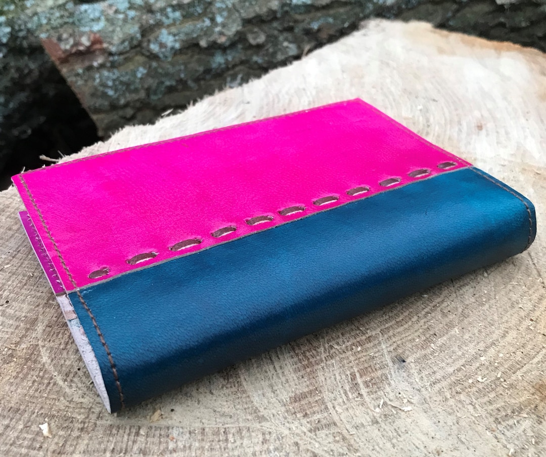 Leather Journal Blank Diary Notebook Pink Book Sketch Gift Etsy