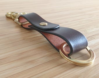 Personalised/Personalized Handmade Leather Key Fob, Brown, Keyring, Keychain, Lanyard, Key holder, Organizer, Key Chain, Gift for Him