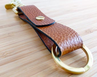Personalised/Personalized Handmade Leather Key Fob, Keyring, Keychain, Lanyard, Key holder, Organizer, Key Chain, Gift for Him
