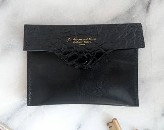 Personalizado / Personalizado Hombres / Damas / Negro Cuero Moneda Bolsa / Caso / Cartera / Impresión de cocodrilo / Regalos para él / regalos para ella /