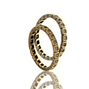 Wedding Gold Rings 19.2k With Fine Gemstones From Portugal Estate