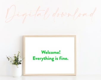 Digital Download The Good Place - Welcome Everything is fine print