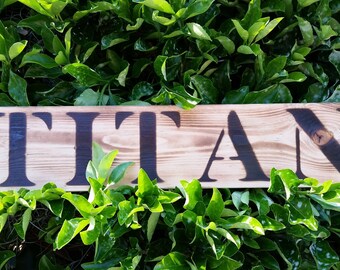 Custom Wood-burned Sign/Name - Toasted