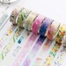 Fantasy washi tape, pastel watercolor foil washi tape, cute washi tape for junk journal pages, kawaii washi tape girl, planner washi tape 