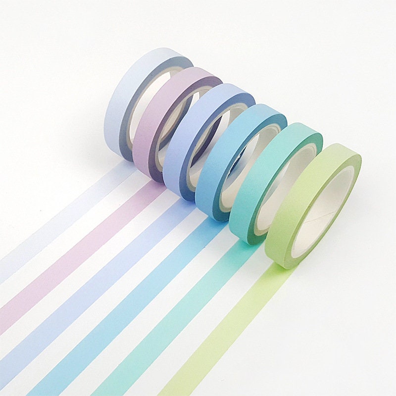 Plain washi tape thin washi tape art plain tape pastel Etsy