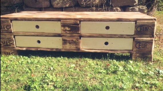Sideboard Pallet Furniture Lowboard Flamed From Pallets With Etsy