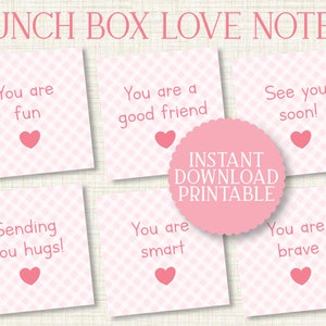 Lunch Box Love Notes, Lunch Box Notes, Lunch Box Messages, Lunchbox Notes, Lunch Box Notes for Girls, Lunch Box Notes for Boys