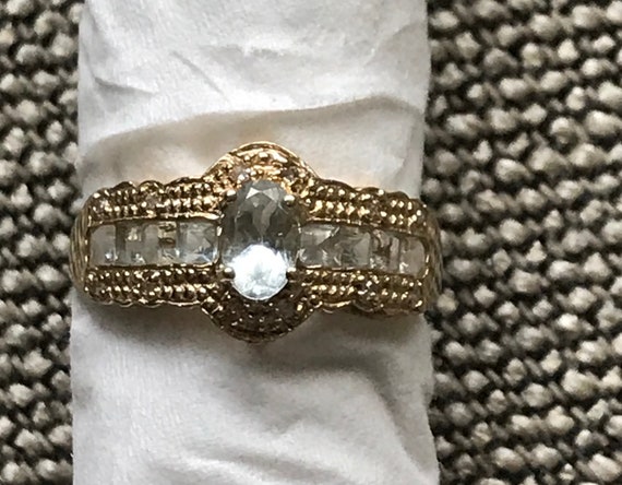Aquamarine Ring 10K YG