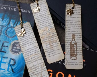 Handmade Bookmarks, book page bookmarks, book lover gift, bookworm gift, readers gift, gift for readers, stocking filler