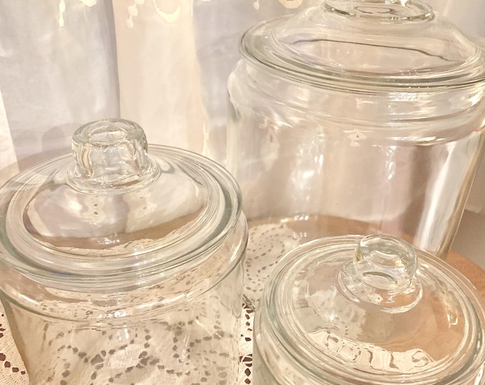 Large Apothecary Jars Trendy Counter Display Shabby Chic Potpourri Vintage Inspired Storage Decorative Heavy Glass Terrarium Canisters