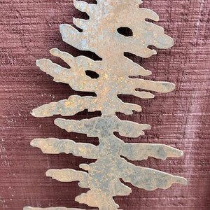 Rusty Metal Evergreen Tree Handmade Distressed Oversized Steele Wispy ...