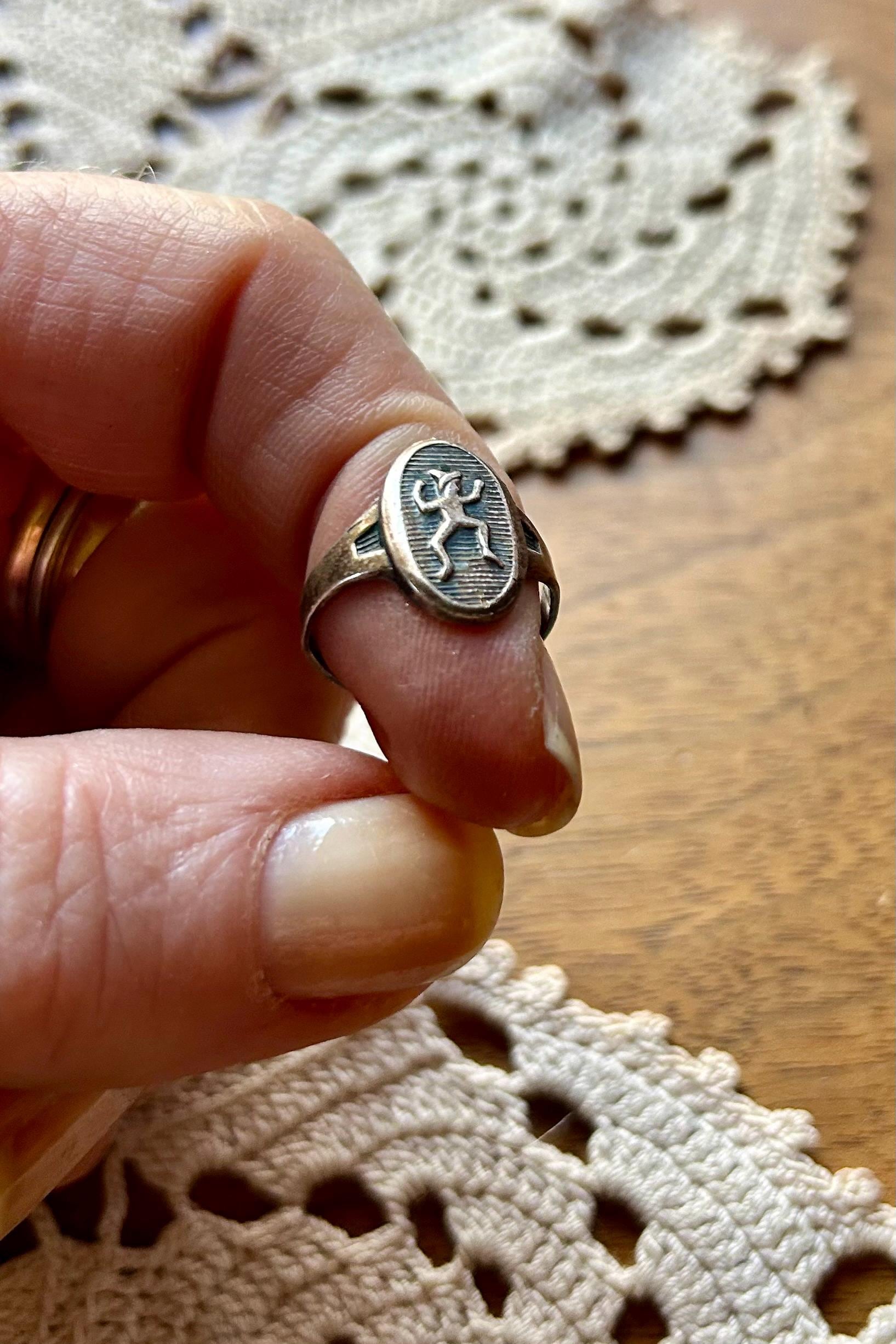 ボーイスカウト　オブ　アメリカ　イーグルスカウト　リング　ヴィンテージ　25号 Vintage Scout Sterling Rings Art Deco Silver Cub Boy Eagle Scouts