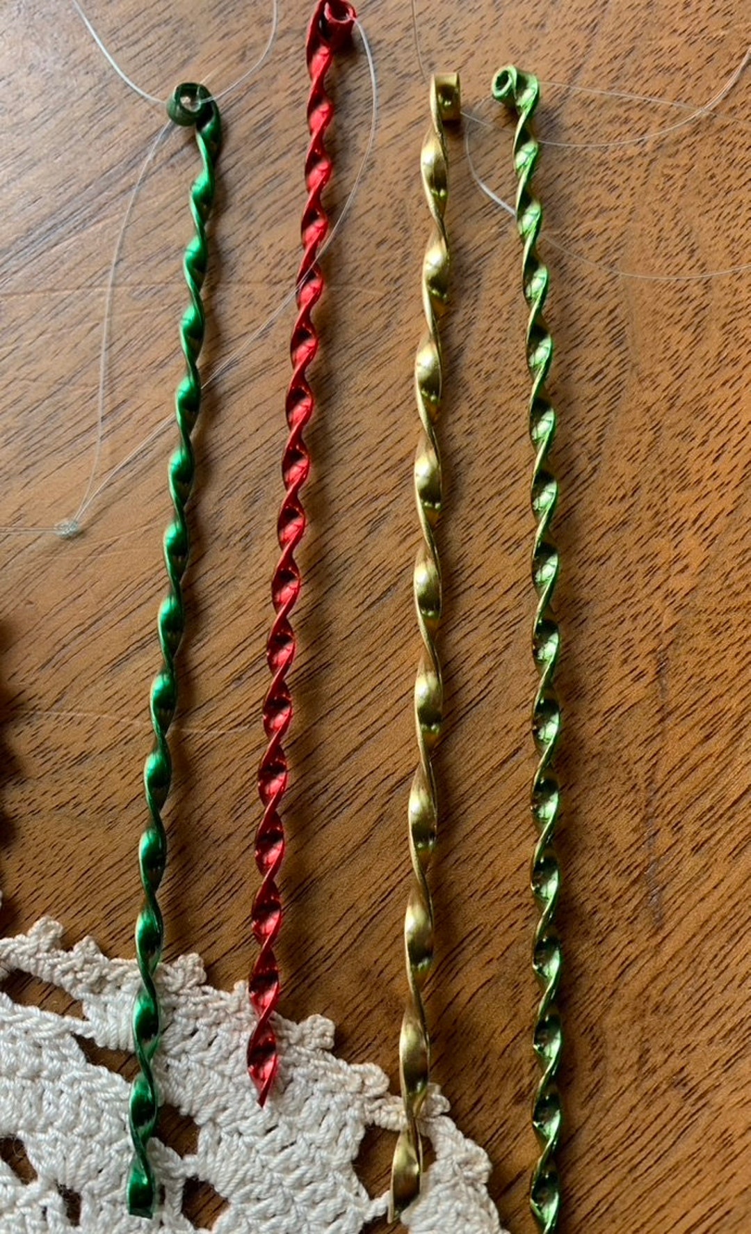 Christmas Ornament Icicles Vintage Inspired Twisted Tin Icicle Etsy