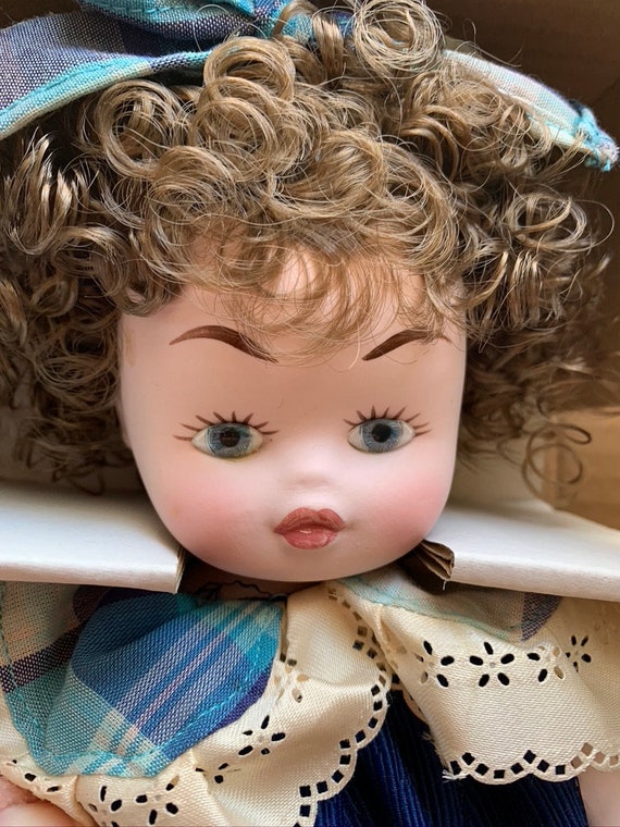 Vintage Porcelain Doll Spanish La Bambola Little Dolly Happy