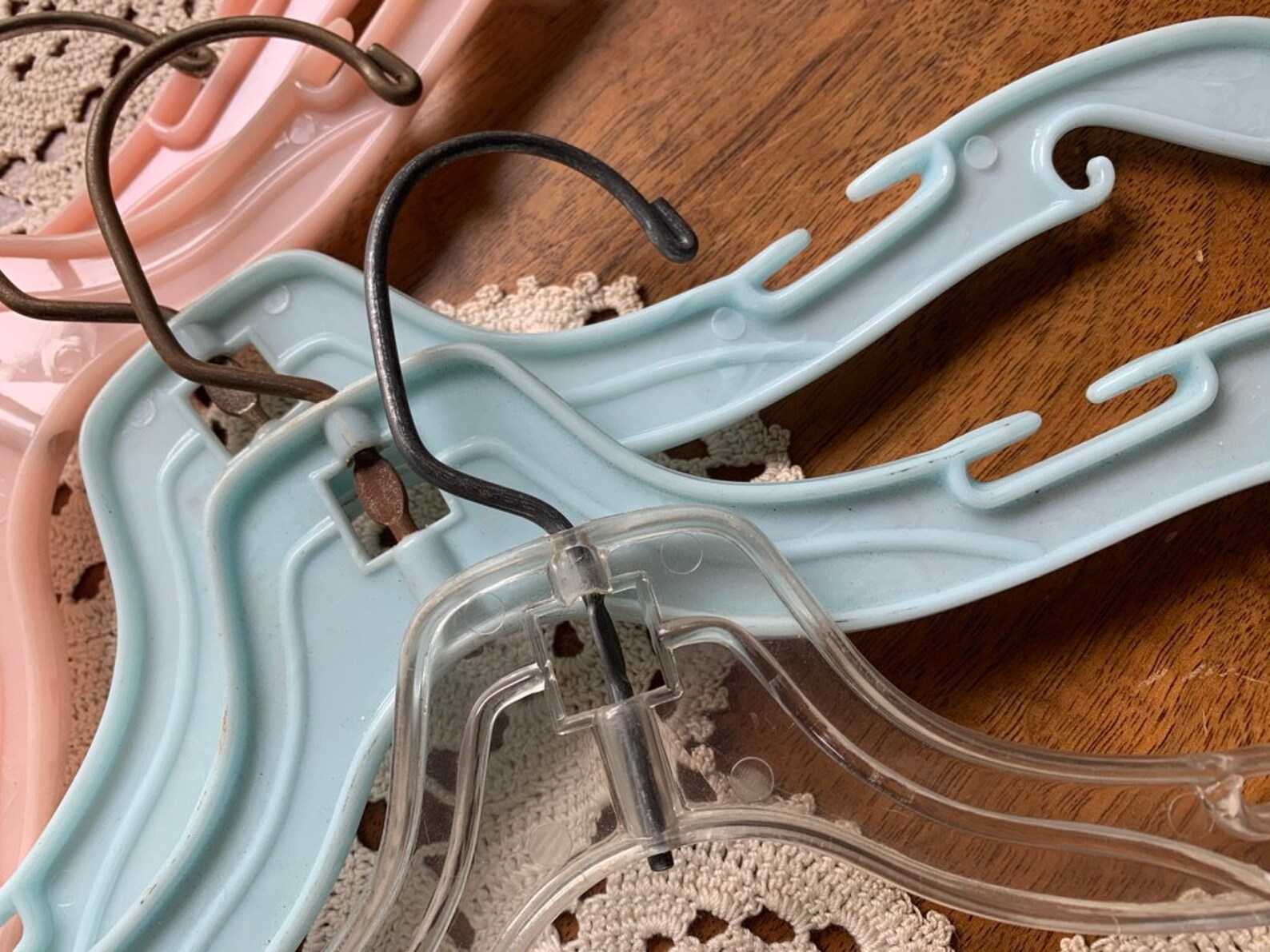 Vintage Plastic Hangers Eclectic Children's Hangers Shabby Etsy