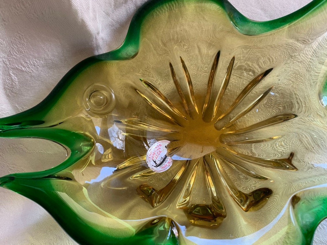 Vintage Murano Glass Fish Shaped Bowl Mid Century Etsy