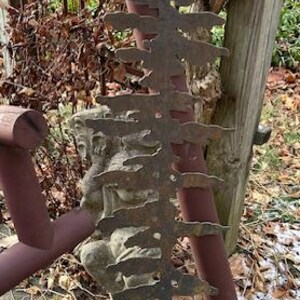 Rusty Metal Evergreen Tree Handmade Distressed Oversized Steele Wispy ...